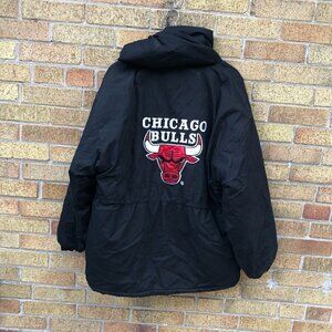 Vintage Chicago Bulls Jacket NBA X Competitor Big Logo Coat XL